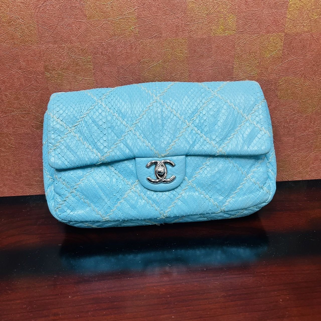 買取実績】CHANEL（シャネル）パイソンチェーンショルダーバッグ 