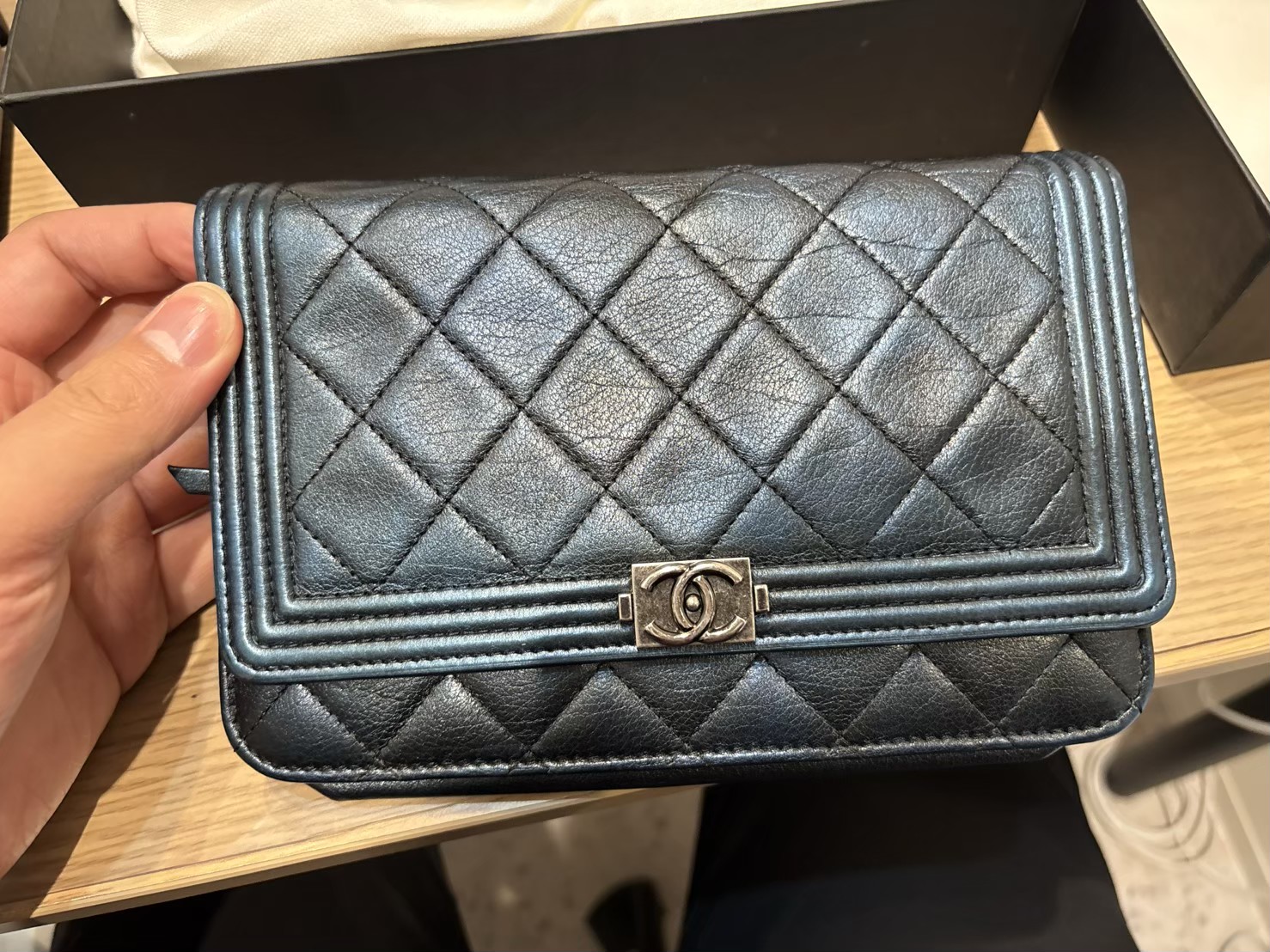シャネル CHANEL】シャネル ボーイシャネル チェーンウォレットを大塚 